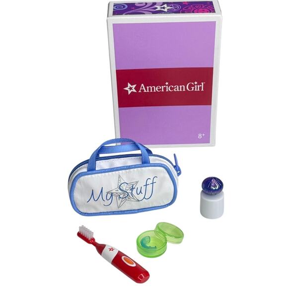 American Girl SLEEPOVER KIT Zip Duffle Toothbrush Retainer Doll Accessories Box - Picture 1 of 7